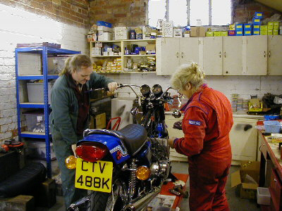 Tom and Kate in our workshop January 2010  